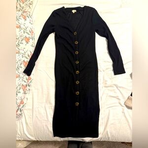 Black button dress